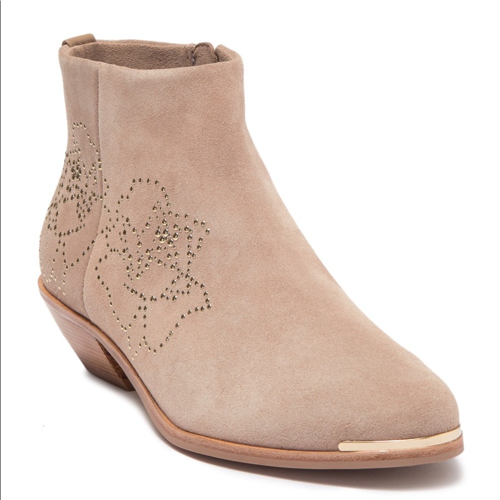 NWT Ted Baker Dakotas Studded Suede Ankle Boots - Picture 1 of 8